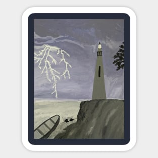 Lightning and lighthouse Sticker